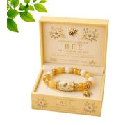Love Remembrance Highland Cow Blessings, Highland Cow Beaded Bracelet with Gift Box, Bluebird Hummingbird Butterfly Inspirational Strength Bracelet for Mother Daughter Friends (#H)
