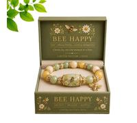 Love Remembrance Highland Cow Blessings, Highland Cow Beaded Bracelet with Gift Box, Bluebird Hummingbird Butterfly Inspirational Strength Bracelet for Mother Daughter Friends (#E)