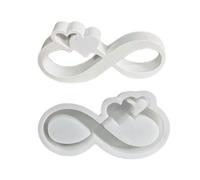 Love Ribbon Molds for Making Soap Chocolate Fondant Room Decorations Valentines Gift Easy to Use Ribbon Heart Molds