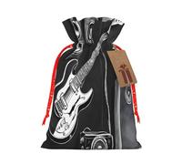 (Love Rock) Large Reusable Burlap Pouches Rustic Wedding Favor Xmas Bags Drawstring Gift Sacks Bulk Party. S Size