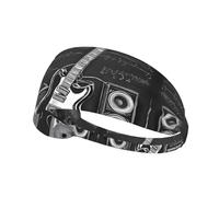 Love Rock Print Fashionable Elastic Sports Headband - Sweat Absorbing And Breathable, Suitable For Various Sports Running, Yoga, Fitness, Etc