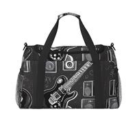 Love Rock Print Weekender Bag,Holdall Handbag & Shoulder Bag for Travel Fitness