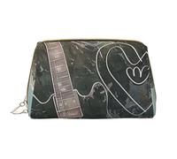 Love Rock Printed Makeup Bag for Women Portable Leather Make up Bag Travel Zipper Cosmetic Bags Organizer
