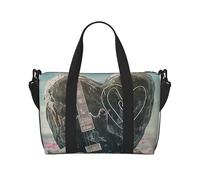 Love Rock Printed Travel Bag Duffle Bag for Men Women, Large Water Resistant Gym Bag Weekend Holdall Bag with Shoulder Strap