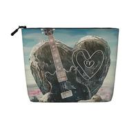 Love Rock Printed Travel Makeup Bag Imitation Linen Cosmetic Bags Waterproof Cosmetic Case Organizer for Women