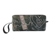 Love Rock Printed Travel Makeup Bag Portable Cosmetic Bag Makeup Case Toiletry Handbag Organiser for Women