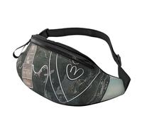 Love Rock Printed Waist Bag with Headphone Jack, Personalized Bumbags Fanny Packs Unisex Running Hiking Crossbody Bags for Men Women