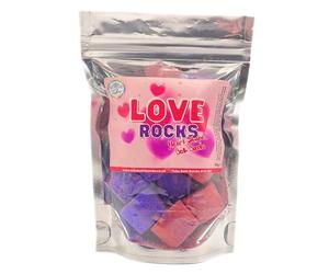 Love Rocks - Heart Shaped Bath Bombs for Valentines Day Gift for her Wife Girlfriend Present Hearts Gifts for Women Made by Hand by UK Family Business Vegan Society Approved and Cruelty Free