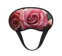 Love Rose Flower Petal Sleep Mask for Side Sleeper, Blackout Sleep Eye Mask Comfortable Blindfold Eyeshade Soft Breathable Sleeping Mask with Elastic Strap Silk Eye Covers for Travel