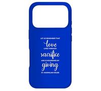 Love Sacrifice Giving Print St. Maximilian Kolbe Case for iPhone 17 Pro