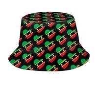 Love Saint Kitts and Nevis Bucket Hats Travel Beach Sun Protection Fisherman Hat for Woman Man