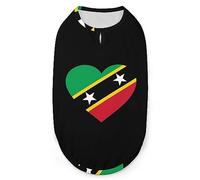 Love Saint Kitts and Nevis Pets Shirt Vest Cute Dog Tank Top Soft Sleeveless T-Shirt for Puppy Kitty Cats S