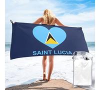Love Saint Lucia Adult Beach Towels Bath Towel Pool Towels Holiday Travel Quick Dry Towel 31.5×63in