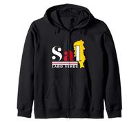 Love Sal Cabo Cape Verde With Cape Verdean Emblem Zip Hoodie