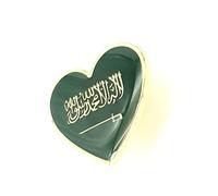 Love Saudi Arabia Middle East Arabian Heart Metal Enamel Country Flag Pin Badge