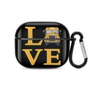 Love School Bus Bluetooth Headset Cover Hard Shell Earbuds Case Protective Cover Compatible with Airpods 3