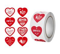 Love Seal Pack - Valentine Stickers for Envelope Use | Colourful Heart Shapes with Adhesive Backing, Wedding Party Decor, Fun Craft Supply, Mobile Phone Accessory for Birthday Events