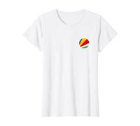 Love Seychelles Flag Heart on Seychelles T-Shirt, Women, White, X-Large