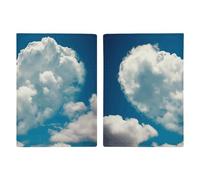 Love Shape Made of Clouds Passport Holder Cover PU Leather Waterproof Passport Case Travel Wallet with Credit Card Slots for Women Men, style, 20.3x13.8cm