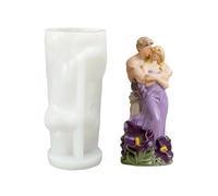 Love Shape Silicone Candle Mould - Romantic Food Grade Flexible Resin Couples Casting Tray, Handmade Soap Clay Chalk Making Kit | R