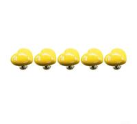 Love Shape Toilet Push Rod Set - Decorative Flush Button Extender for Water Tank - Plastic Presser Tool 3.8cm Pink Yellow Red White(Yellow 5)