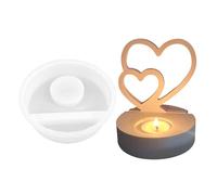 Love Shape Wax Art Figurines Set - Transparent Interlocking Partner Display System Atmospheric Table Decoration for Home Decor Accessories | Wedding Centerpiece Idea for the Einrich
