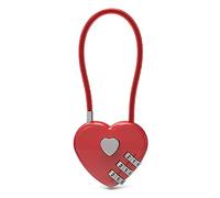 Love Shape Wedding Gift Heart Passwords Code Padlocks Cart Case Concentric-Lock Long Wire Rope Passwords Padlocks Small