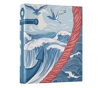 Love Ship Anchor 3 Ring Binder 1.5 Inch Round Ring Binder View Binder Holds 200 Documents for Home School Office Use