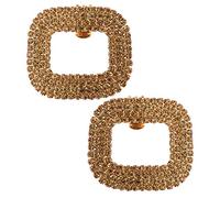 LOVE SHOES women pair of elegant golden crystal shoe clips jewel buckle shoe jewelry party shoes wedding shoes Insta Fashion stylish sparkling golden accessories