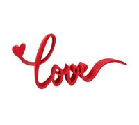 Love Sign Blocks Red Letter Design Tabletop Decor