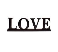 Love Sign for Home Decor, Wooden Love Block Letters Rustic Tabletop Words Decor (Love)
