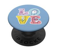 Love Sign Language ASL Interpreter Deaf Community PopSockets Adhesive PopGrip