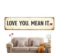 Love Signs for Home Decor - Rustic Metal with Writing I Love You Seriously, Art Wall Home Decor - For Living Room Bedroom Apartment Entrance Hallway Wedding Family Party