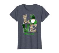 Love Sister Life Shirt St Patrick's Day Gnome Irish Sister T-Shirt, Women, Heather Blue, Medium
