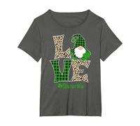 Love Sister Life Shirt St Patrick's Day Gnome Irish Sister T-Shirt, Women's Plus, Asphalt Grey, 6X