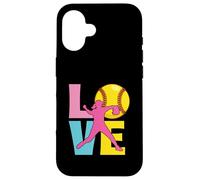 Love - Softball Lover Softball Player Softballer Case for iPhone 16
