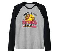 Love Softball Season Hearth Sorry I Can't Design Raglan Baseball Tee