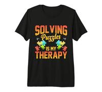 Love Solving Puzzles is My Therapy Jigsaw Puzzle Lover Premium T-Shirt