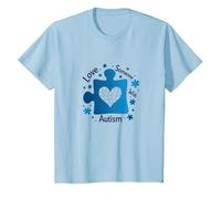Love Someone with Autism: Awareness & Support T-Shirt, Kids, Baby Blue, 4 Years