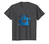 Love Someone with Autism: Awareness & Support T-Shirt, Kids, Dark Heather Grey, 8 Years
