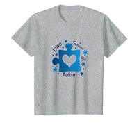 Love Someone with Autism: Awareness & Support T-Shirt, Kids, Heather Grey, 2 Years