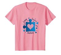 Love Someone with Autism: Awareness & Support T-Shirt, Kids, Pink, 12 Years
