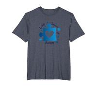 Love Someone with Autism: Awareness & Support T-Shirt, Men's Big and Tall, Heather Blue, 3X Tall