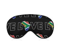 Love South Africa Sleep Mask Night Cover Eye for Women Men BlockLight for Airplane Travel Nap Adjustable Strap