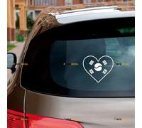 Love South Korea Heart Shaped Flag Sticker Decal Vinyl Korean Pride - 2 Pack White 10.2cm - for Car Boat Laptop Cup No Background Die-Cut