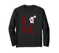 Love Spelled with Little White Polar Bear Holding Valentine Long Sleeve T-Shirt