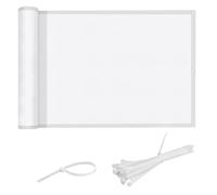 LOVE STORY 3' x5' White Waterproof Balcony Privacy Screen Cover - Opaque Fence Covering Privacy, 100% Polyester Fabric, UV Protection Shield for Apartment Railing,Outdoor Patio, Deck, Porch