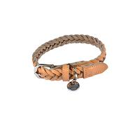 Love Story Adjustable Braided Leather Necklace 30 to 45 cm Natural