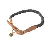 Love Story, Adjustable Cotton and Leather Cord Necklace Size L 62>70 x D2.5 cm City Anthracite