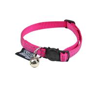 Love Story, Anti-Strangulation Collar with Bell Nylon 20>28 cm Reflective Pink